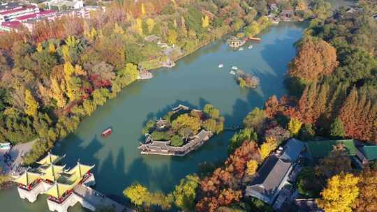 江苏省扬州市瘦西湖扬州航拍保障湖