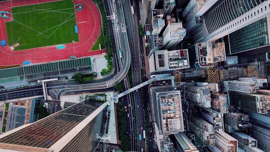 繁华香港建筑俯拍