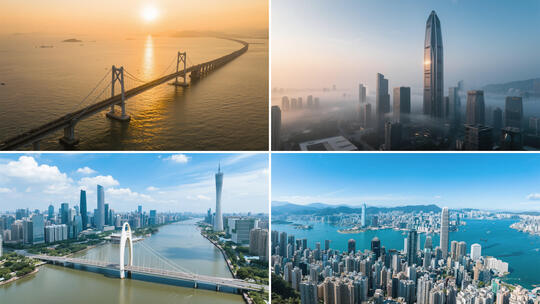 珠三角航拍大湾区粤港澳广东省