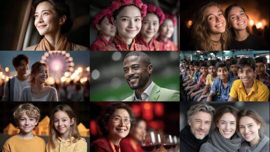 全球面孔绽放真诚笑容(前149S为快速预览)