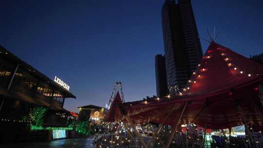 广西南宁民生广场水漾市集夜市美食街夜生活