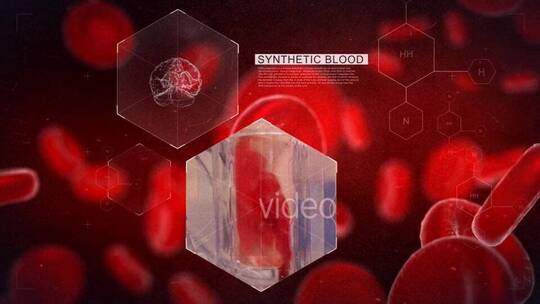 科技感血细胞结构展示医学介绍AE模板