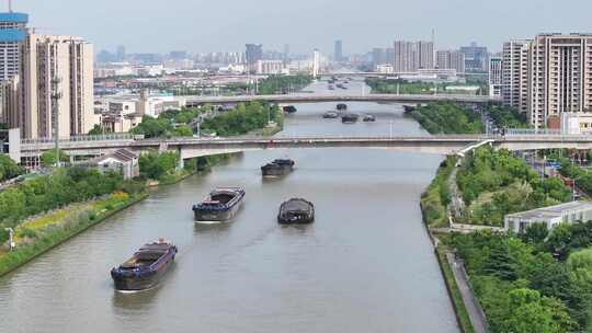 京杭运河苏州段浒墅关（航拍运镜）