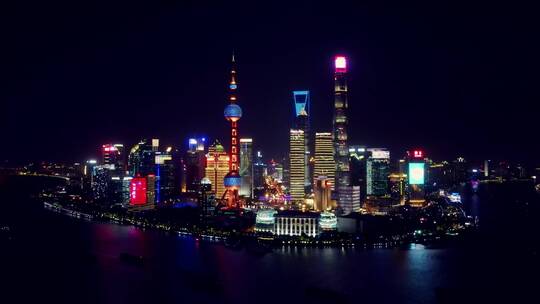 上海城市熄灯开灯