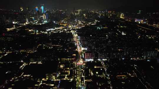 江苏南京城市夜景灯光中华门东秦淮河夜景