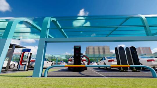 新能源充电智能汽车绿色出行视频素材模板下载