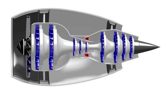 【合集】飞机引擎运转模拟动画