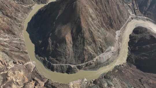 航拍滇藏线澜沧江峡谷大拐弯儿合集