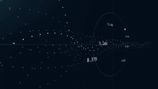 抽象数字点线粒子数据背景连接技术概念。