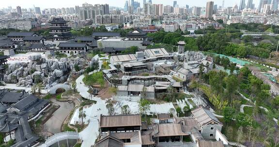 广州文化馆建筑航拍