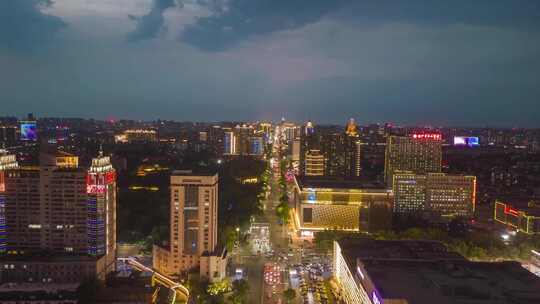 航拍淄博夜景淄博延时淄博城市淄博旅游淄博视频素材模板下载