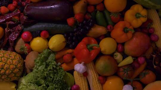 新鲜水果蔬菜视频素材模板下载