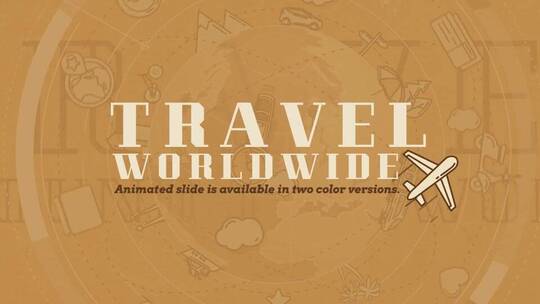 创意全球旅游信息动画AE模板