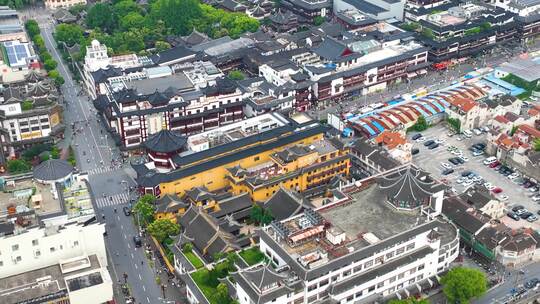 上海市黄浦区豫园上海城隍庙城市地标风景风视频素材模板下载