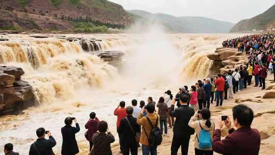 景区人流端午假期游客景区人群景区游客拥挤