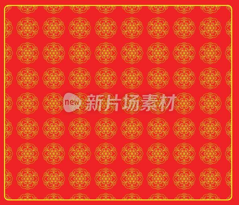 国风宝相花纹图印001