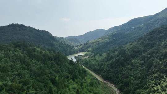 航拍福州寿山村寿山石山脉