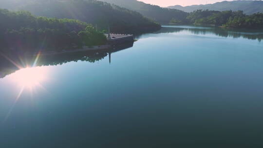 粤港澳大湾区珠海金台寺山水中航拍