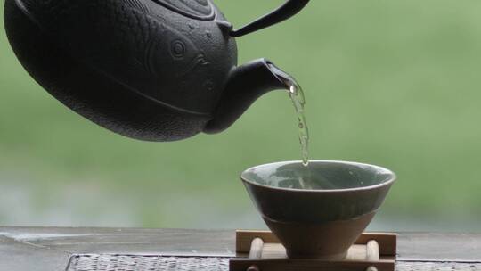 12茶壶 喝茶 围棋 茶艺 香炉 雨滴 静谧古宅