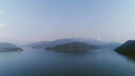 台州 山间 水库 航拍 水利