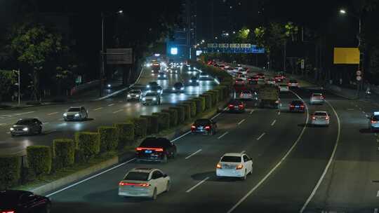 公路夜景城市深圳罗湖道路夜晚C0368