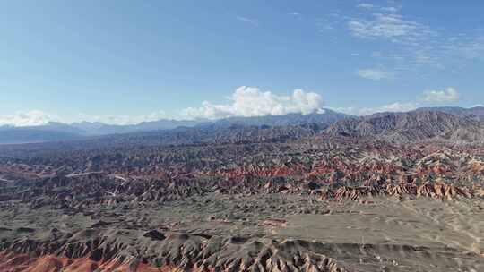 航拍甘肃张掖七彩丹霞5A景区