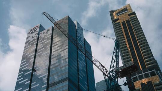 新加坡的高层金融建筑视频素材模板下载