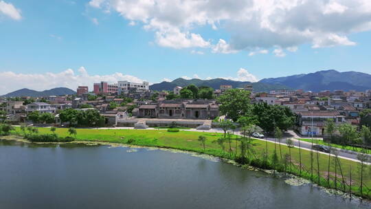 乡村振兴宣传空镜稻田村居旅游产业