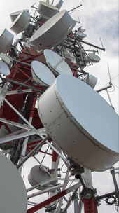信号基站无线电发射塔竖屏延时