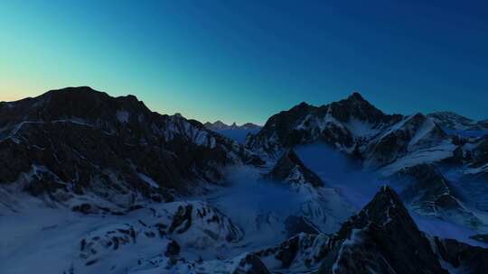 大气雪山 雪山延时