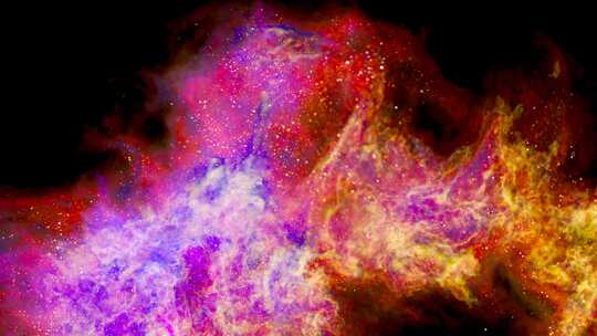 五颜六色的气体和尘埃组成的巨大星际云