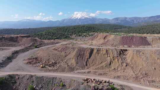 山，采石场，岩石，砾石