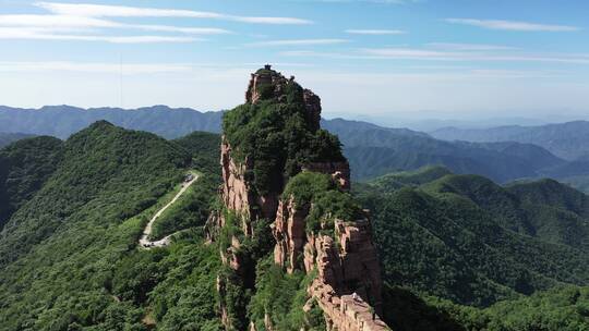 航拍 河北嶂石岩九女峰景区视频素材模板下载