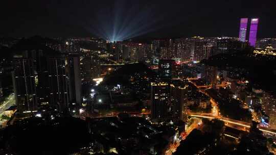 贵阳花果园夜景航拍