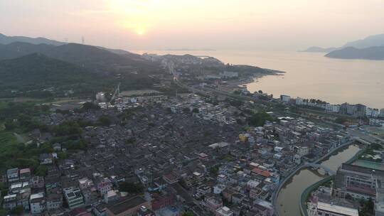 深圳航拍大鹏新区所城古城