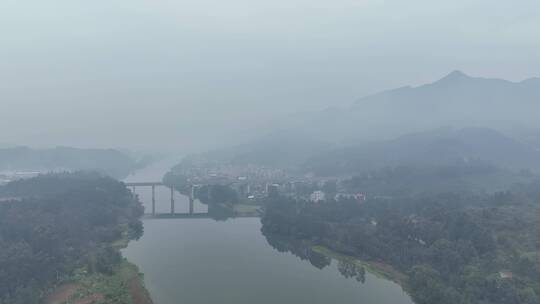 雨后农村最美生态乡村振兴农村自然山水风景