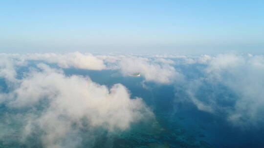 航拍西沙群岛七连屿视频素材模板下载