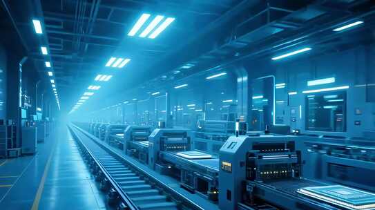 工厂生产线内部场景