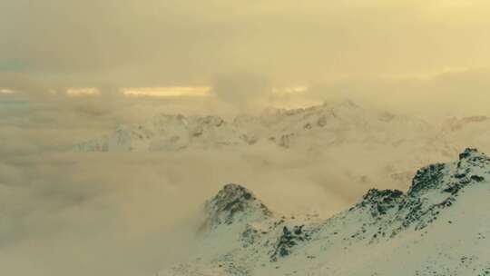 达古冰山雪景视频素材