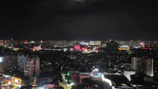 合集航拍广西玉林城市夜景灯光