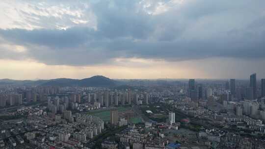 江苏无锡城市风光城市建设航拍