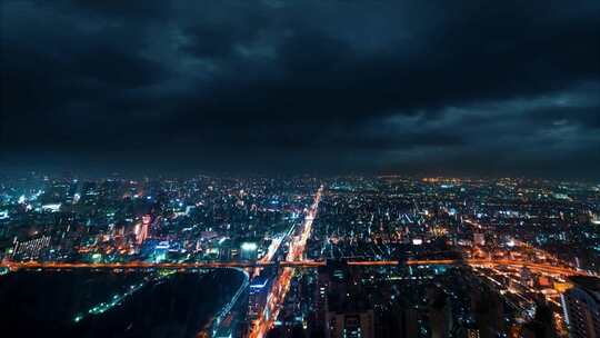 城市夜景乌云夜空2