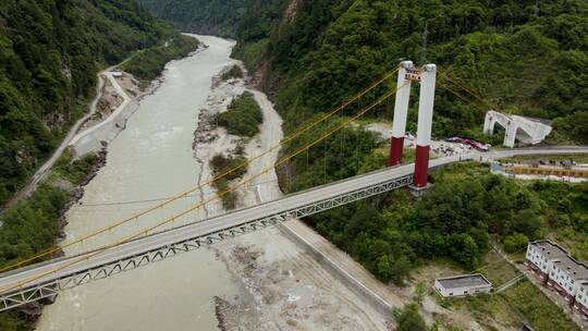 西藏 通麦大桥 鲁朗小镇视频素材模板下载