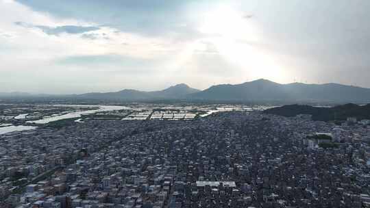 中国广东省潮州市饶平县汫洲镇全景