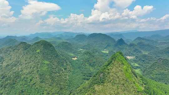 航拍南岭山脉大山高山山峰山脊岭南