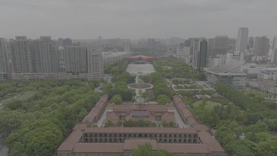 武汉辛亥革命博物馆，平视直推镜头视频素材模板下载