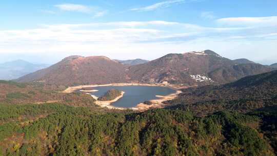 杭州临安浙西天池风景航拍