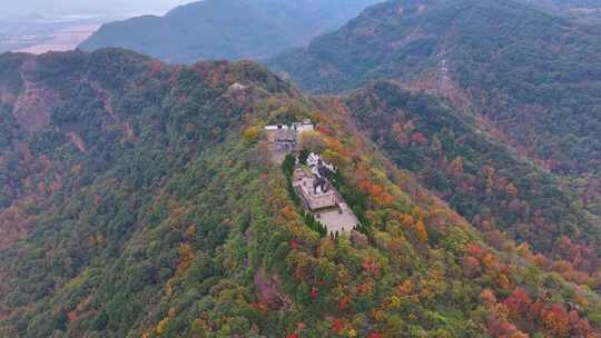 浙江绍兴会稽山大禹陵景区航拍越城区风景大