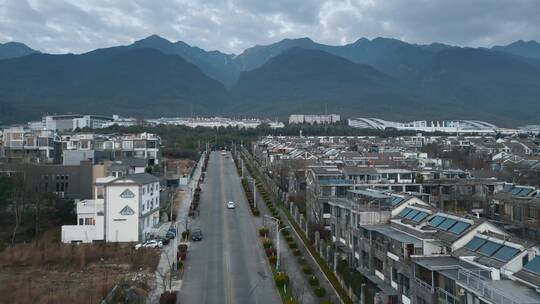 云南旅游风光大理市区苍山远景