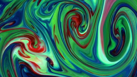 红蓝绿漩涡混合彩色纹理背景视频素材模板下载